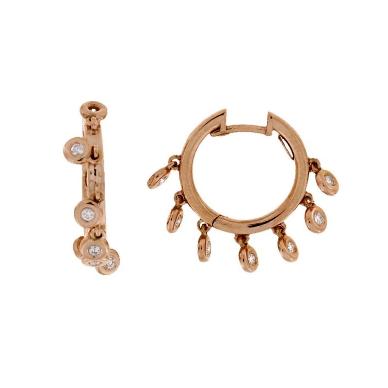 Damaso 18k Rose Gold Hoop Earrings